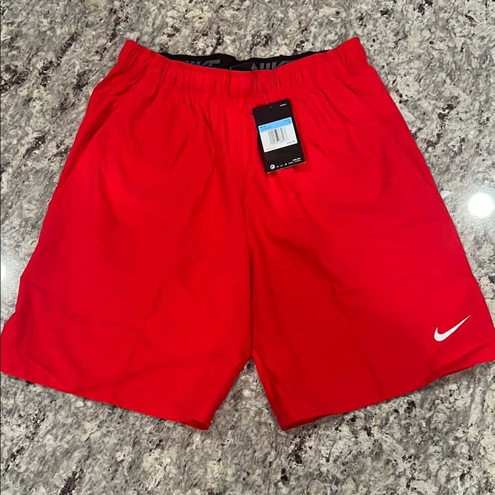 Nike Red Athletic Shorts Lightweight Performance
